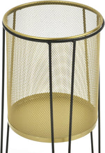 Lade das Bild in den Galerie-Viewer, Blumenständer im 2er Set Pflanzständer aus Metall Blumentopf Ständer mit Übertopf Blumentopfhalter 2-TLG