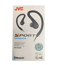 Lade das Bild in den Galerie-Viewer, JVC, HA-EC25W-B-U Bluetooth-Sport-Kopfhörer, schweißfest, IPX2, Schwarz
