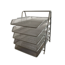 Lade das Bild in den Galerie-Viewer, Relaxdays Dokumentenablage, Papierablage für A4 Formate, 4 Fächer, 37,5x30x35cm