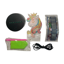 Lade das Bild in den Galerie-Viewer, Nachtlicht Diamond Painting, Einhorn LED Nachtlichter