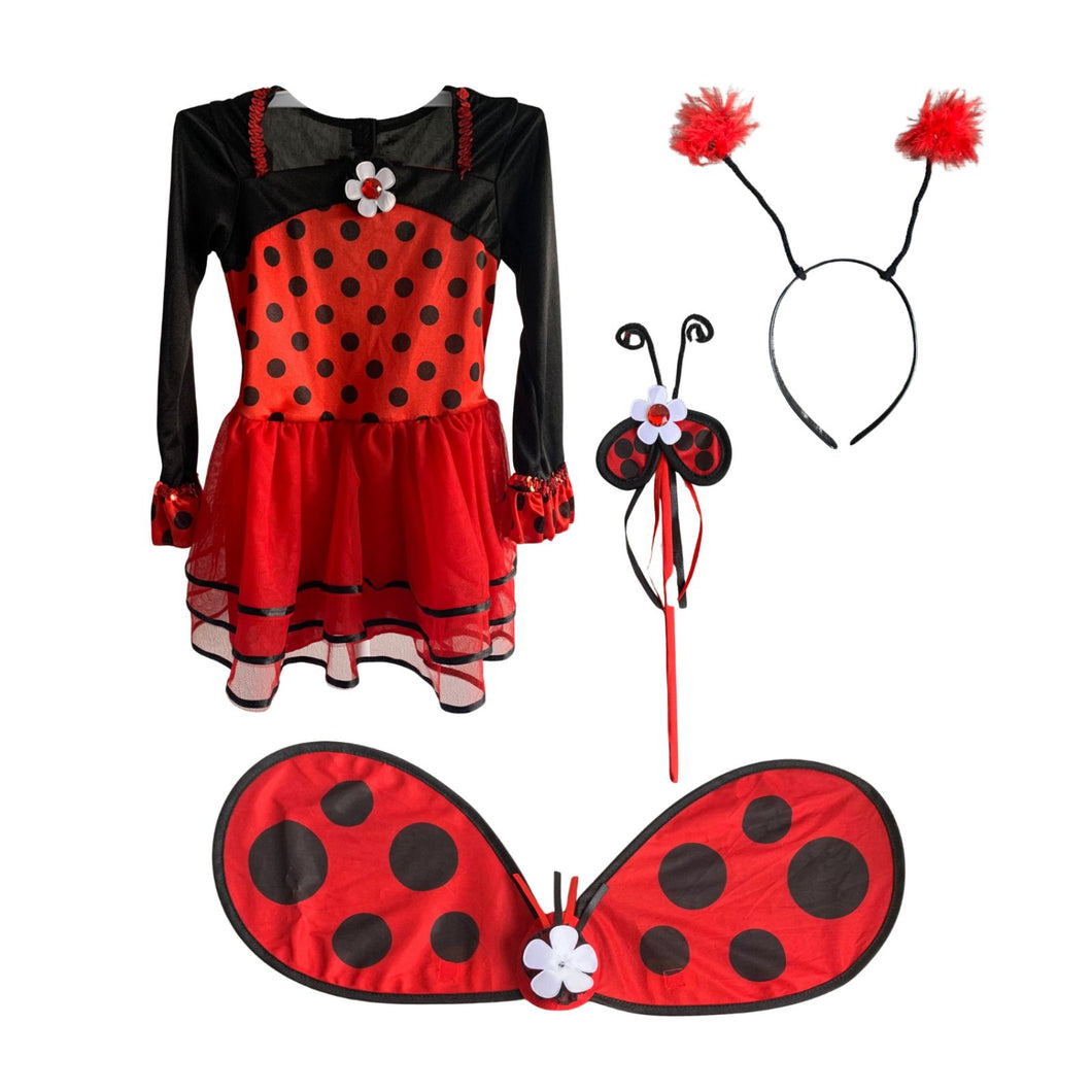 Kostüm Kinderkostüm Kleid Ballerina Marienkäfer Käfer, 4-6Jahre