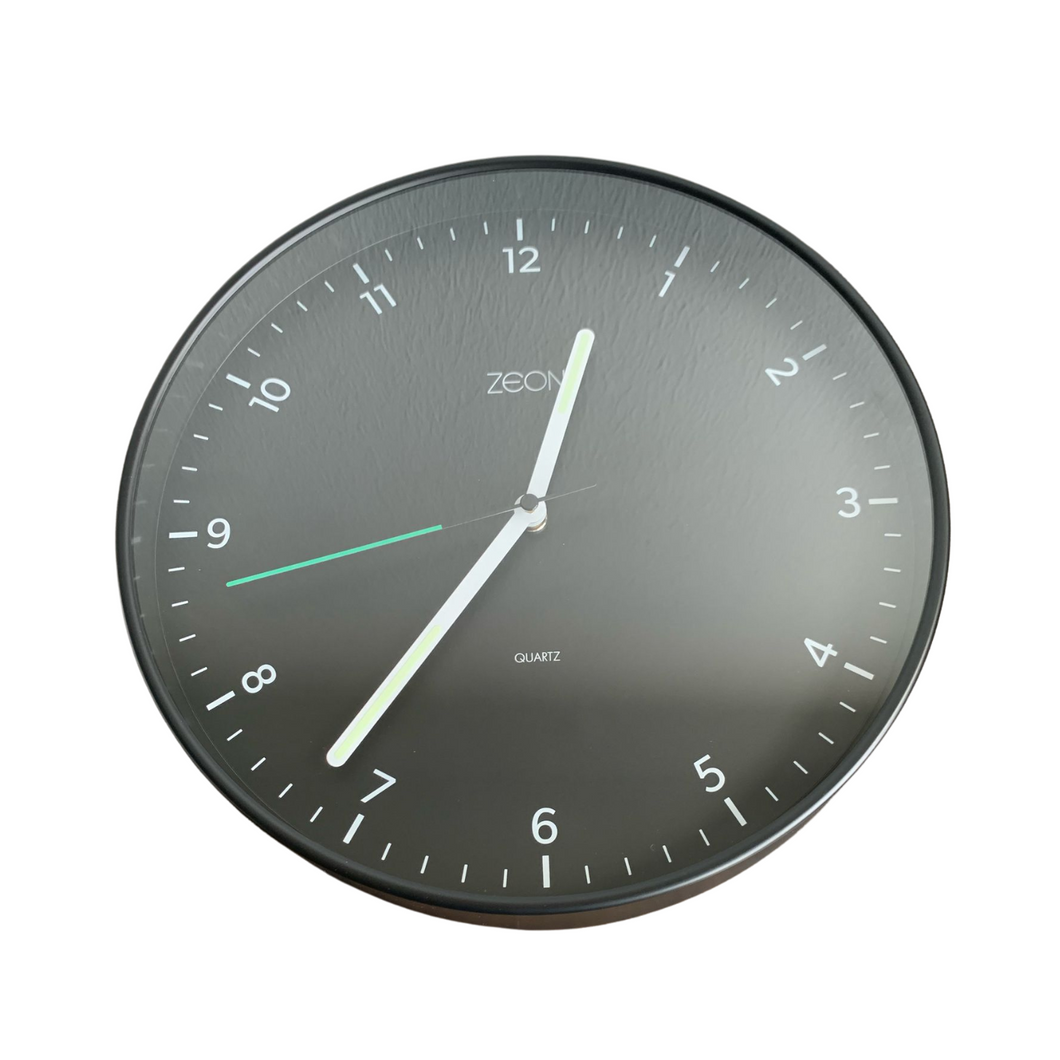 Analoge Wanduhr, Uhr, ZEON CE4553, 30 cm Durchmesser