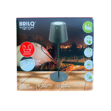 Lade das Bild in den Galerie-Viewer, LED Tischlampe kabellos mit Touch, Nachttischlampe, Tischleuchte, BRILO, 36x10,5 cm

