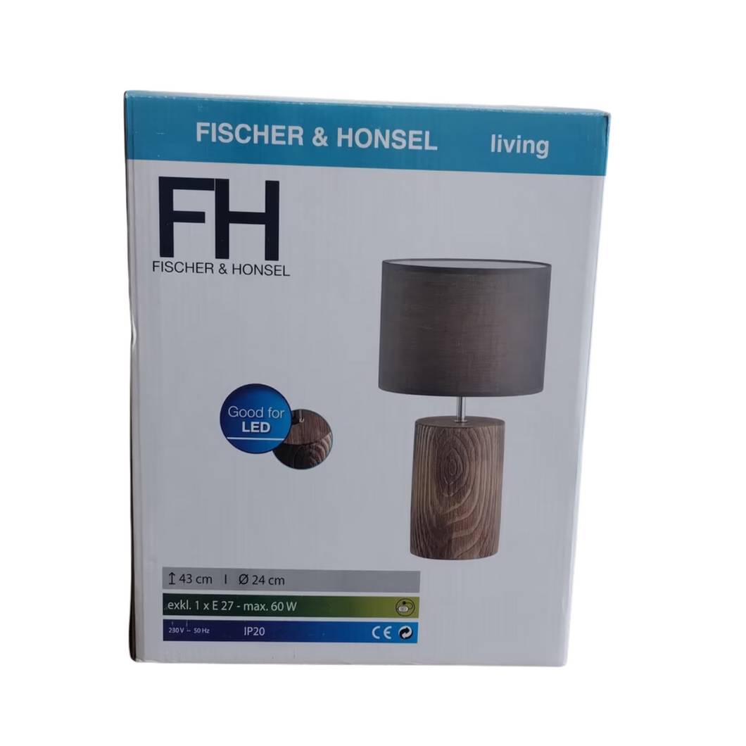 Tischlampe Fischer&Honsel Malik Tischleuchte, Beton, 60 W