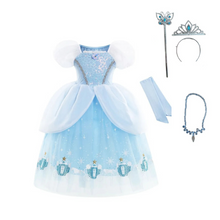 Lade das Bild in den Galerie-Viewer, Kostüm Kinderkostüm Prinzessin Cinderella Aschenputtel Kleid, 100
