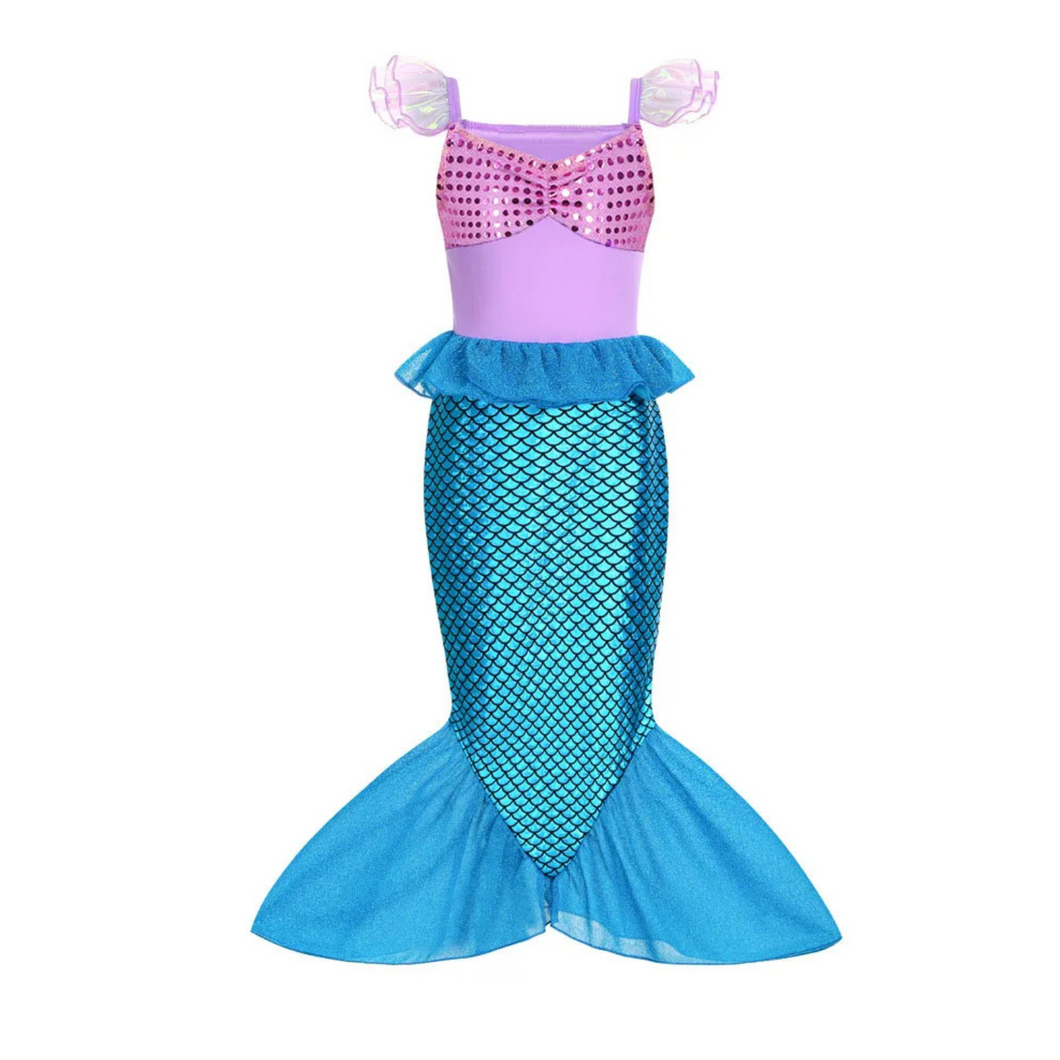 Kinder Kostüm Kleid Prinzessin Meerjungfrau Arielle, 150