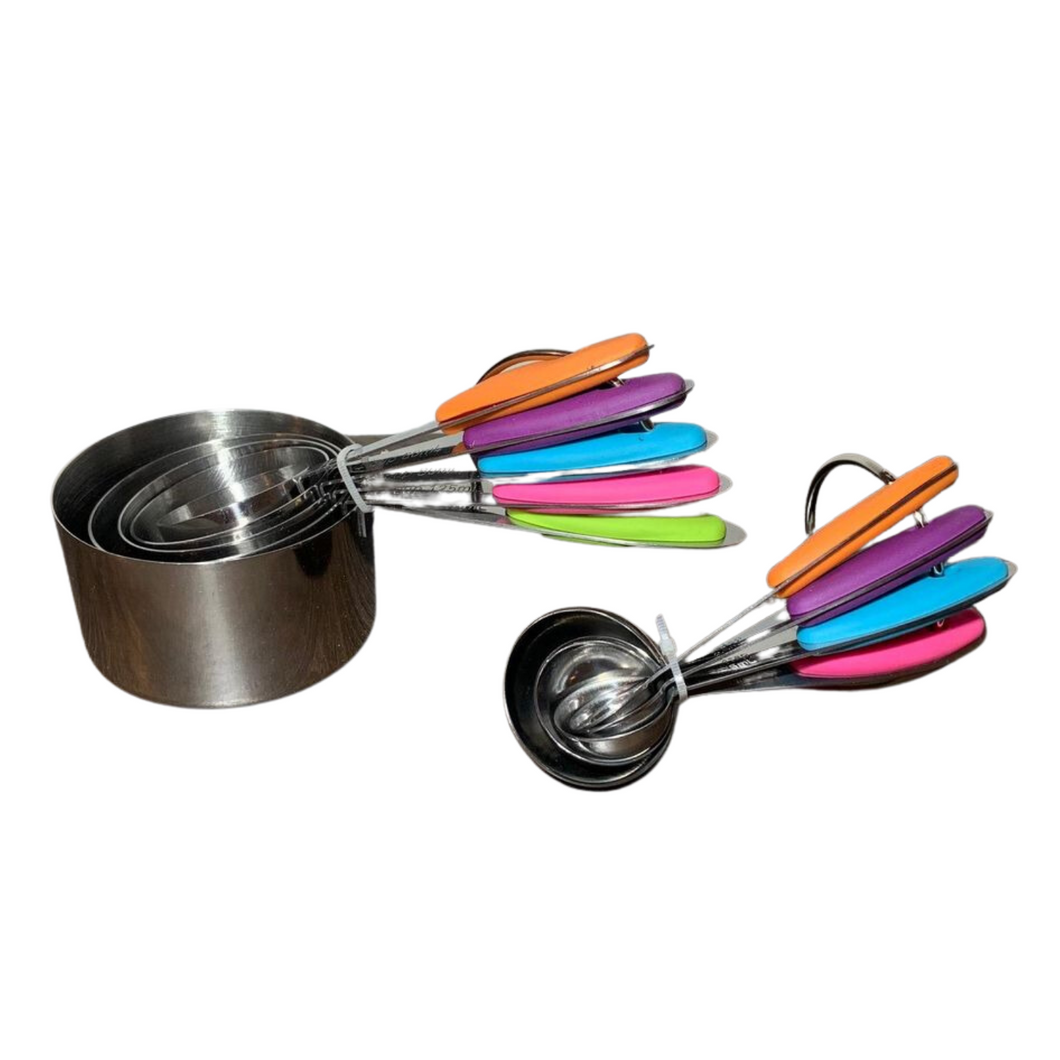 Messbecher und Messlöffel Set, 10 Stück, U-Taste