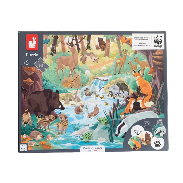 Puzzle Tiere des Waldes, 81 Teile, Janod