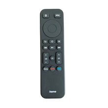Lade das Bild in den Galerie-Viewer, Hama Fernbedienung universal für Smart TV + Streamingdienste (TV Fernbedienung mit App Taste Netflix, Prime Video, Disney+, Ersatzfernbedienung programmierbar u. lernfähig, beleuchtete Tasten) schwarz
