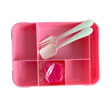 Lade das Bild in den Galerie-Viewer, Brotdose Kinder mit Fächern, 1300ml Bento Box Kinder Lunchbox mit Besteck
