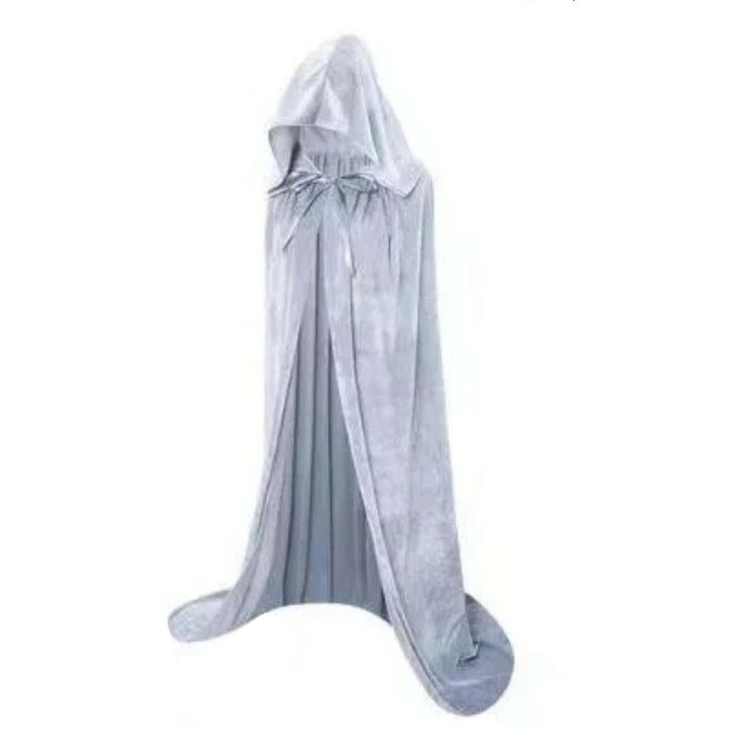 Umhang Samt mit Kapuze, Halloween, 155 cm