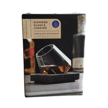 Lade das Bild in den Galerie-Viewer, Diamond Glas inkl. Marmor-Untersetzer, Deko 250ml

