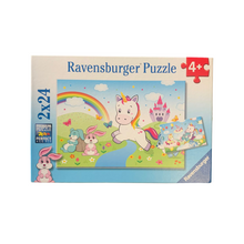 Lade das Bild in den Galerie-Viewer, Puzzle Ravensburger Kinderpuzzle, Märchenhaftes Einhorn, 2x24 Teilen
