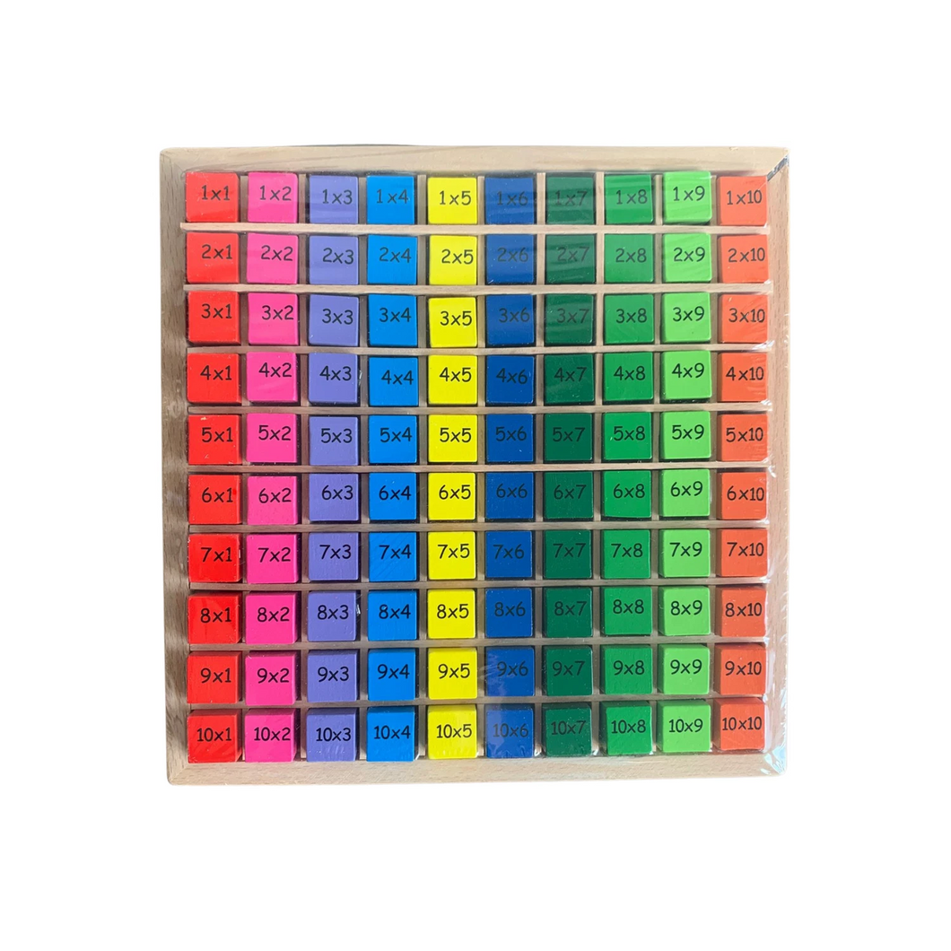 Montessori Multiplikationsbrett, Multiplikationstafel Holz, VingaHouse