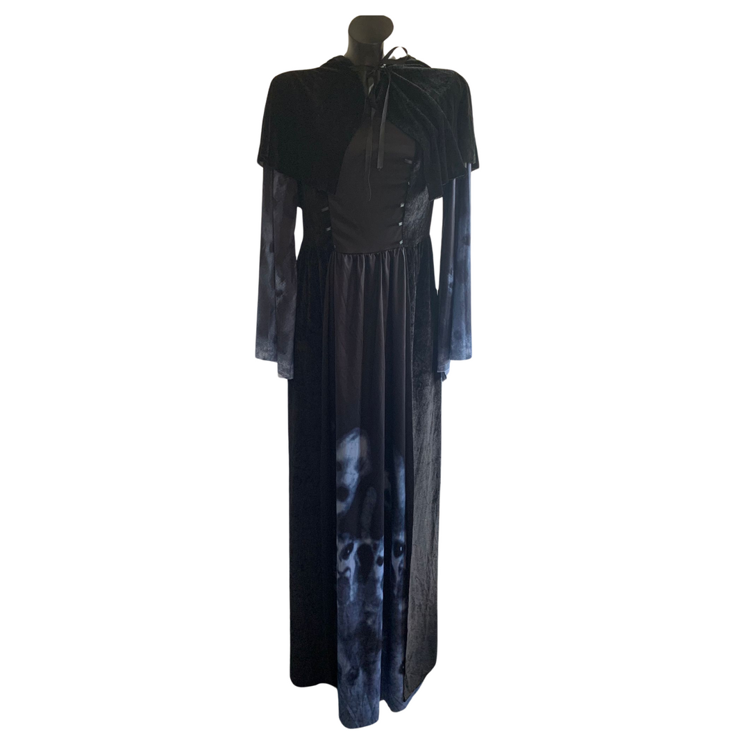 Hexen Kostüm Zombie Kostüm Hexe Mit Kapuze Robe, L