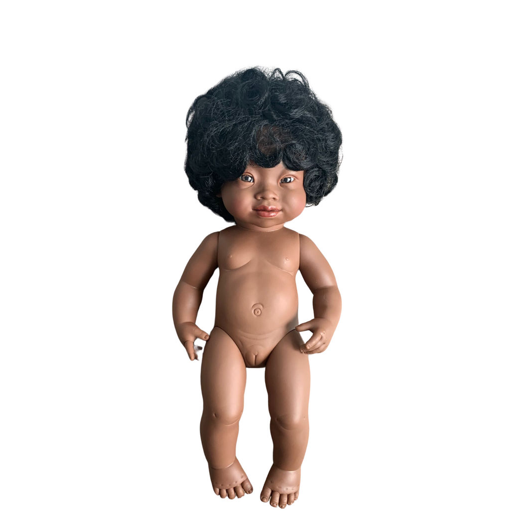 Miniland 31154 - Baby (afrikanisches Mädchen) 40 cm