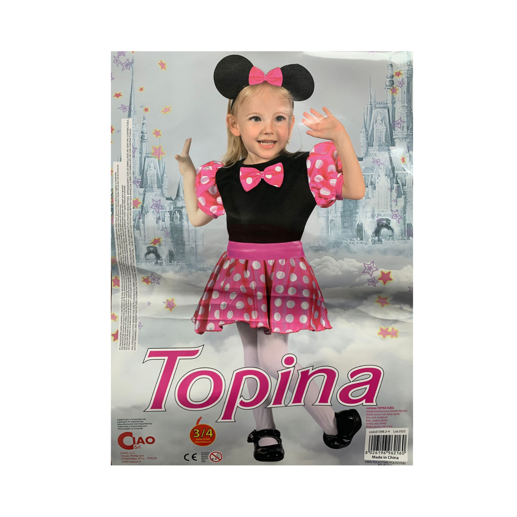 Kostüm Kinderkostüm Minnie Maus Little Mouse, 3-4 Jahre