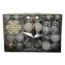 Lade das Bild in den Galerie-Viewer, Weihnachtskugeln Set Silber
