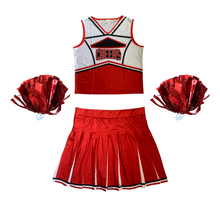 Lade das Bild in den Galerie-Viewer, Kostüm Cheerleader für Damen, Uniform mit Pompons, XXL
