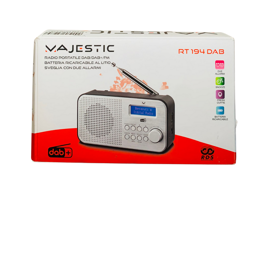 Majestic RT 194 DAB - Tragbares DAB/DAB+/FM LCD-Display Radio