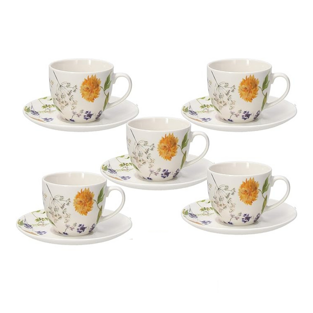 Tasse mit Teller, Tognana Audrey, 5 Stück