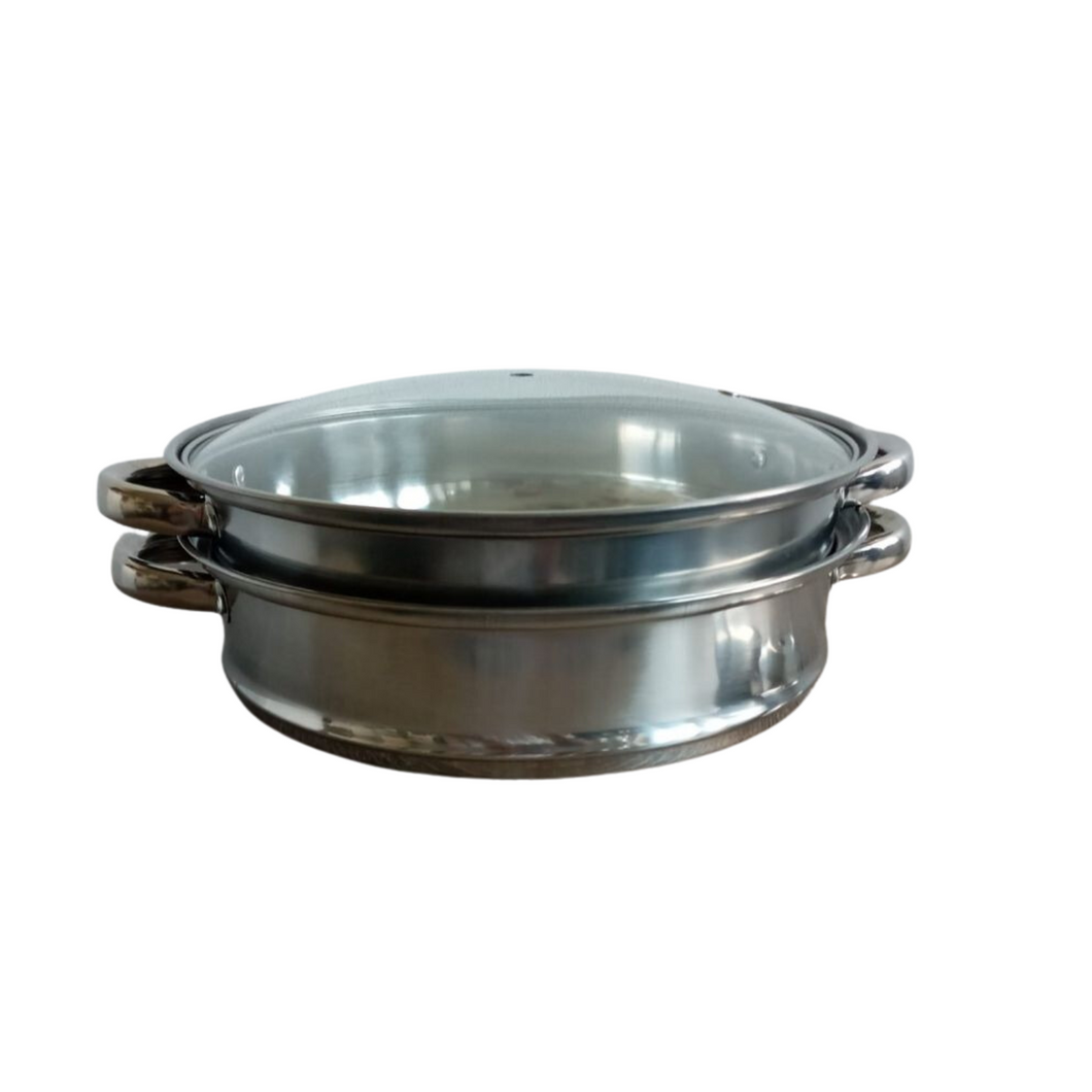 Dampfgarer, Durchmesser 27 cm 2-lagiger Dampftopf Kocher