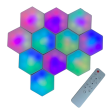 Lade das Bild in den Galerie-Viewer, Kangtaixin LED Gaming Wandleuchte RGB Panel, Wandbeleuchtung, 11Teile
