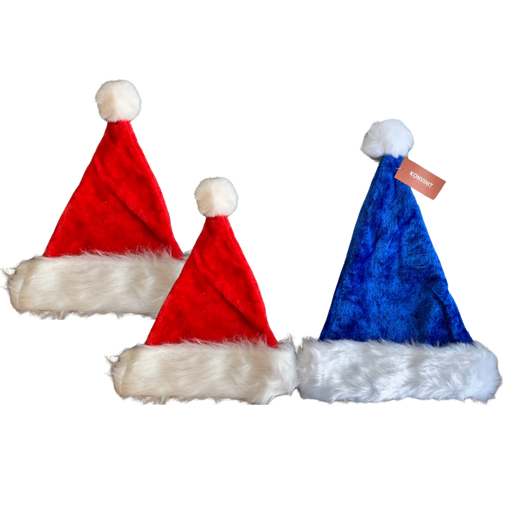 Weihnachtsmütze Weihnachtsmann Mütze Plüsche Nikolausmütze, 3St