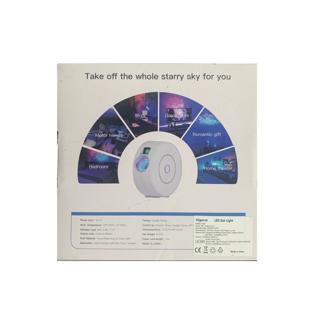 Nigecue LED Smart Sternenhimmel Projektor, WLAN Sternenprojektor