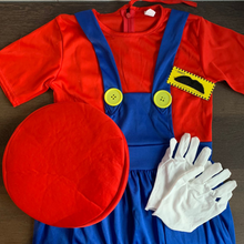 Lade das Bild in den Galerie-Viewer, Kostüm, Kinderkostüm Klempner Brüder Super Mario, L
