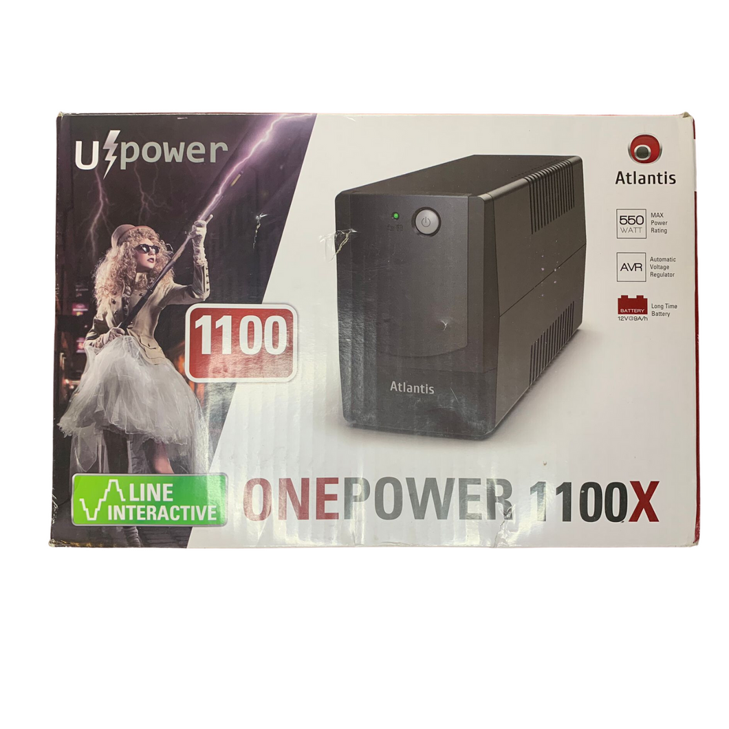Atlantis Land OnePower PX800 Netzteil, Nicht unterbrechbar, 800 VA, 4 AC-Ausgänge – Stromversorgung Nicht unterbrechbar (800 VA, 400 W, 162 V, 268 V, 220 V, 220 V)