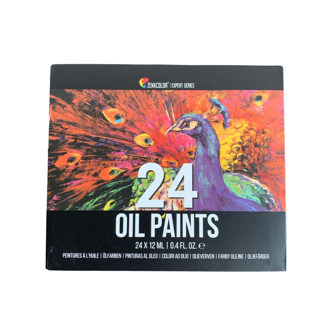 Zenacolor Ölfarben Set Tuben 24 Öl Farbe x 12ml, Oil Paint