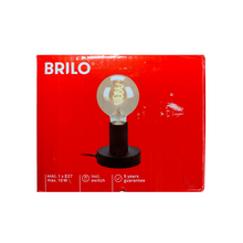 Lade das Bild in den Galerie-Viewer, Nachttischlampe Tischlampe, Retro mit Kabelschalter, E27, BRILO
