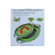 Lade das Bild in den Galerie-Viewer, Zusammenklappbares Sieb-Set, Filterkörbe, Schüsseln, Behälter, Gummi-Sieb
