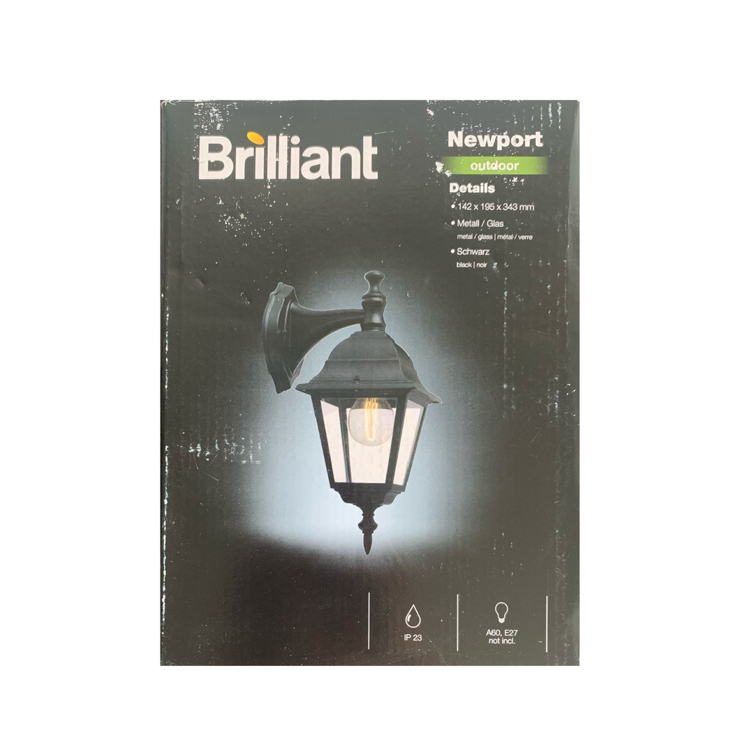Brilliant Newport Wandleuchte für den Außenbereich, Außenlampe, 34 x 22 cm
