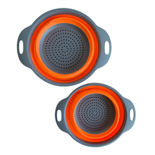 Lade das Bild in den Galerie-Viewer, Zusammenklappbares Sieb-Set, Filterkörbe, Schüsseln, Behälter, Gummi-Sieb
