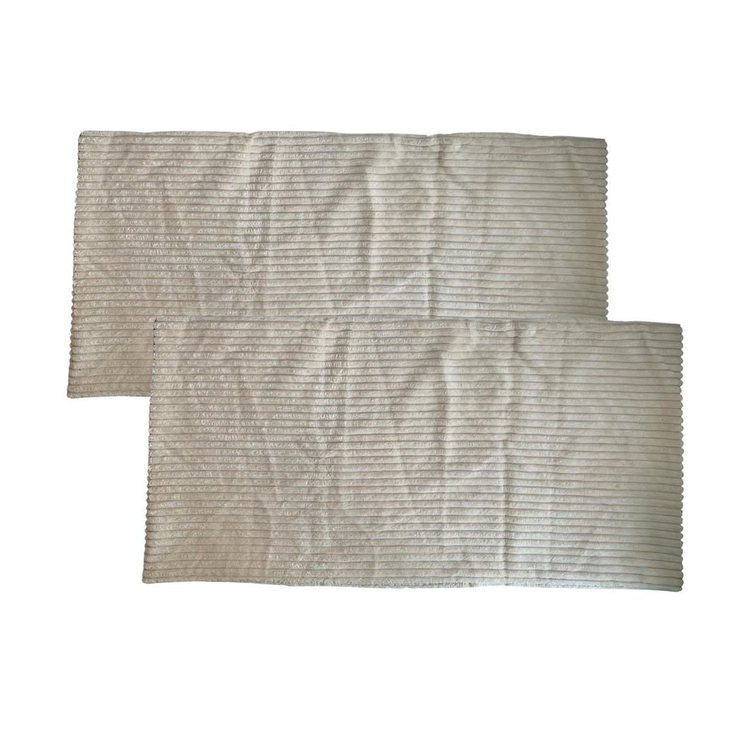 CALIYO Kissenhülle Kord Uni 2er Set, Kissenbezug, 40x80cm