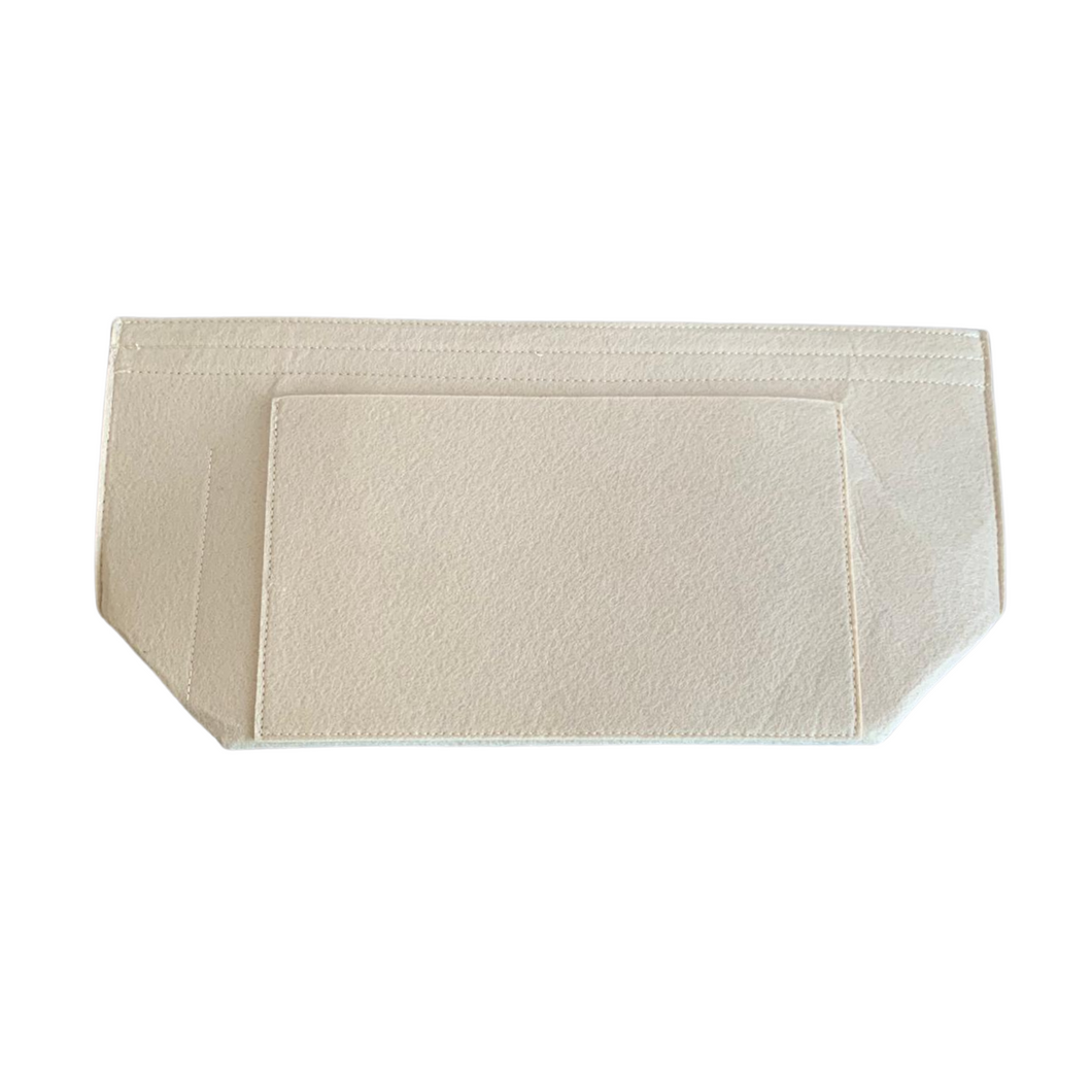 Tascheneinsatz-Organizer, Geldbörsenzubehör, Beige,L (langer Griff)