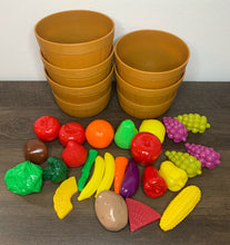 Lade das Bild in den Galerie-Viewer, Farbsortierset Bauernmarkt, Obst und Gemüse, Lernspielzeug
