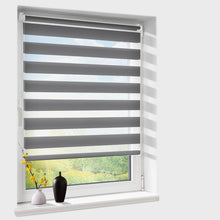 Lade das Bild in den Galerie-Viewer, Doppellagiges Rollo Amazon Basics, dunkelgrau, 96*150cm
